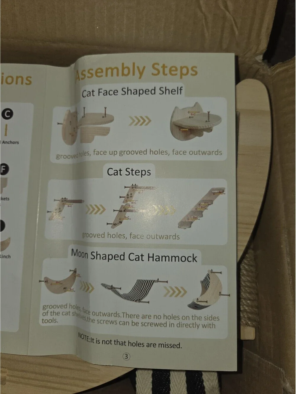 Cat face shape shelf moon shaped cat hammock with step